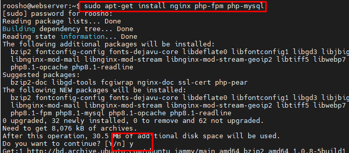 Sudo Apt-get Install Nginx Php-fpm Php-mysql