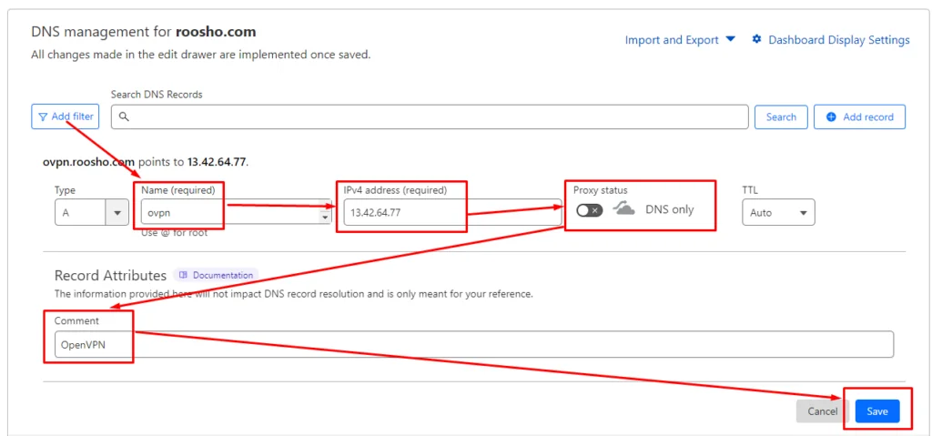 23-Add-hostname-to-your-domain - Add DNS to your hostname in your domain control panel