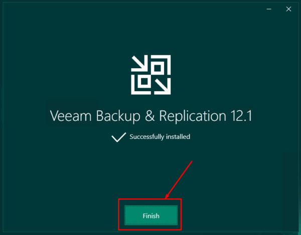Veeam Backup & Replication 12.1 Installation Completion