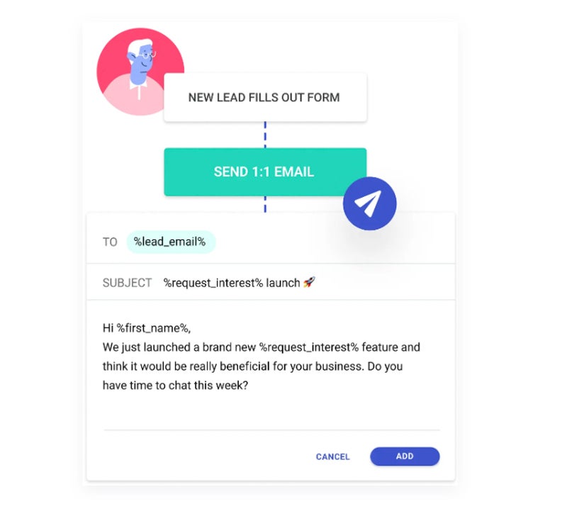 Copper Email Sequences Feature.