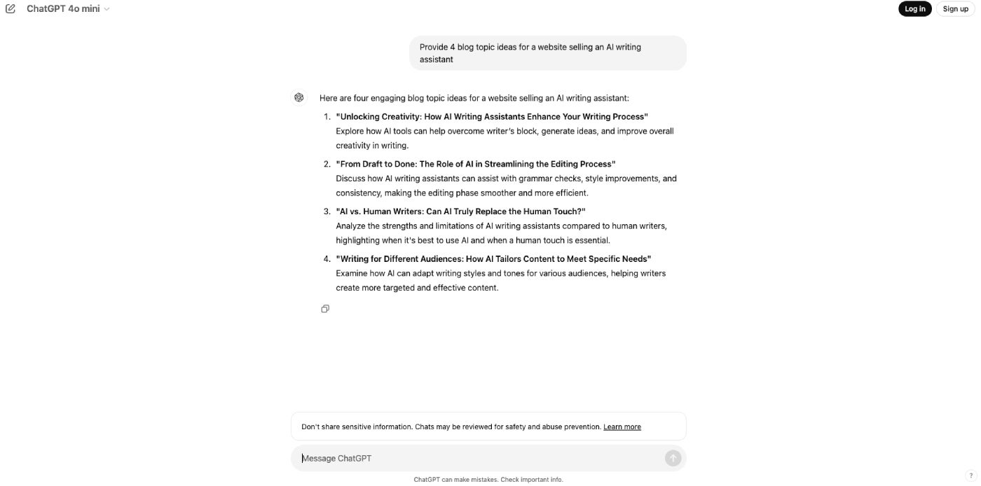 Chatgpy Openai Screenshot.