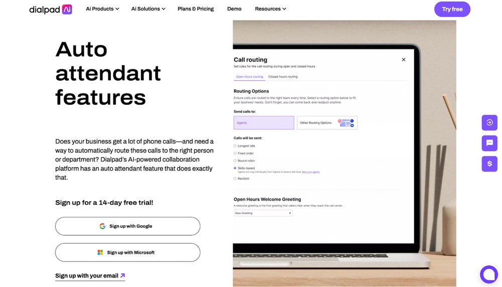 Sign Up for a Free 14-day Trial with Dialpad.
