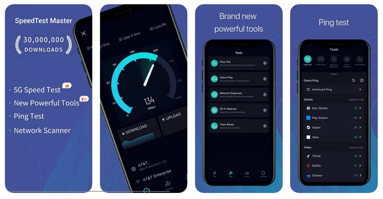 Speed Test Master Also Has a Wi-fi Detector.