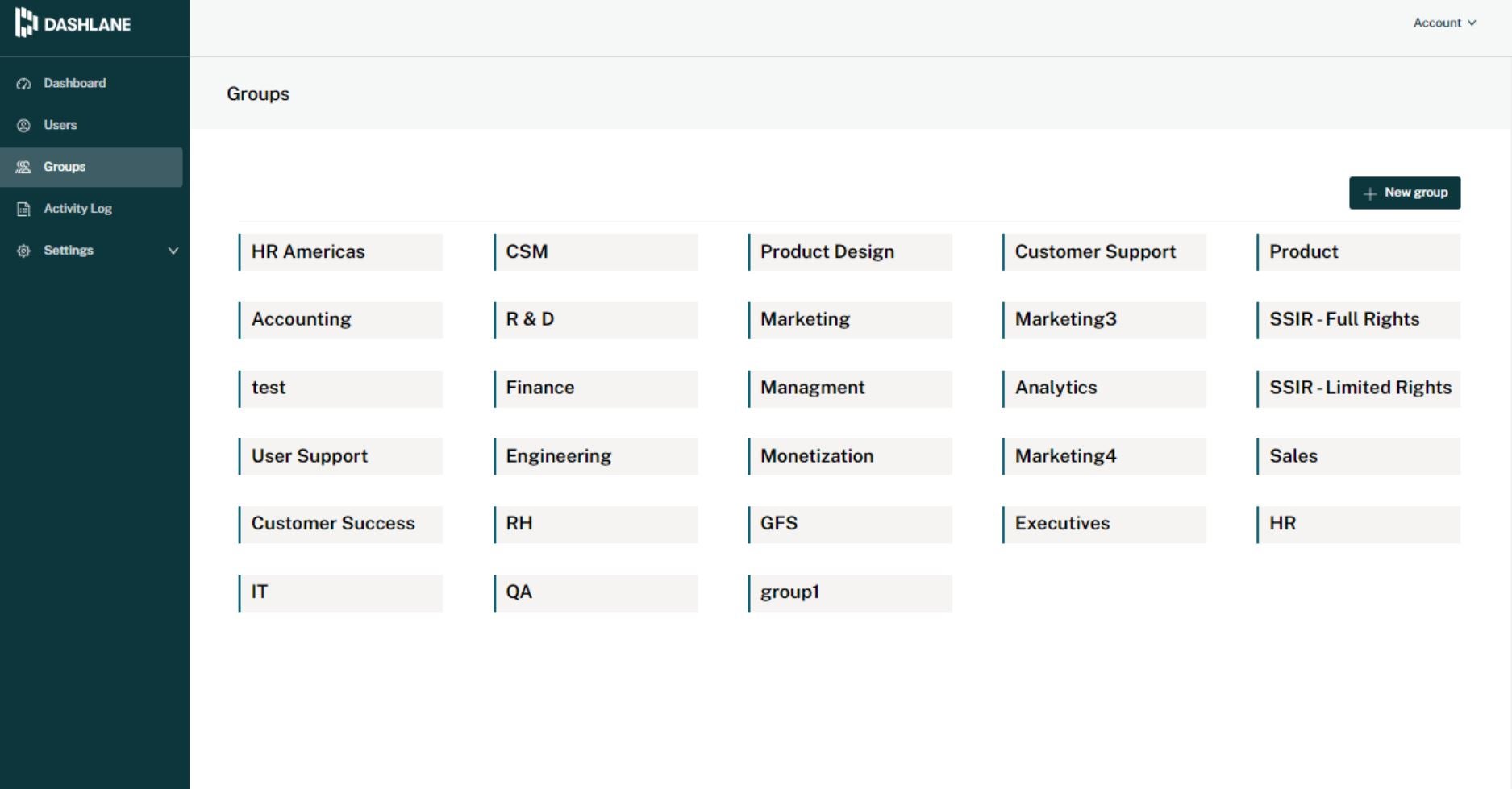 Screenshot of Dashlane Group Password Sharing.
