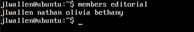 Here’s Another Way of Showing the Members in the Editorial Group.