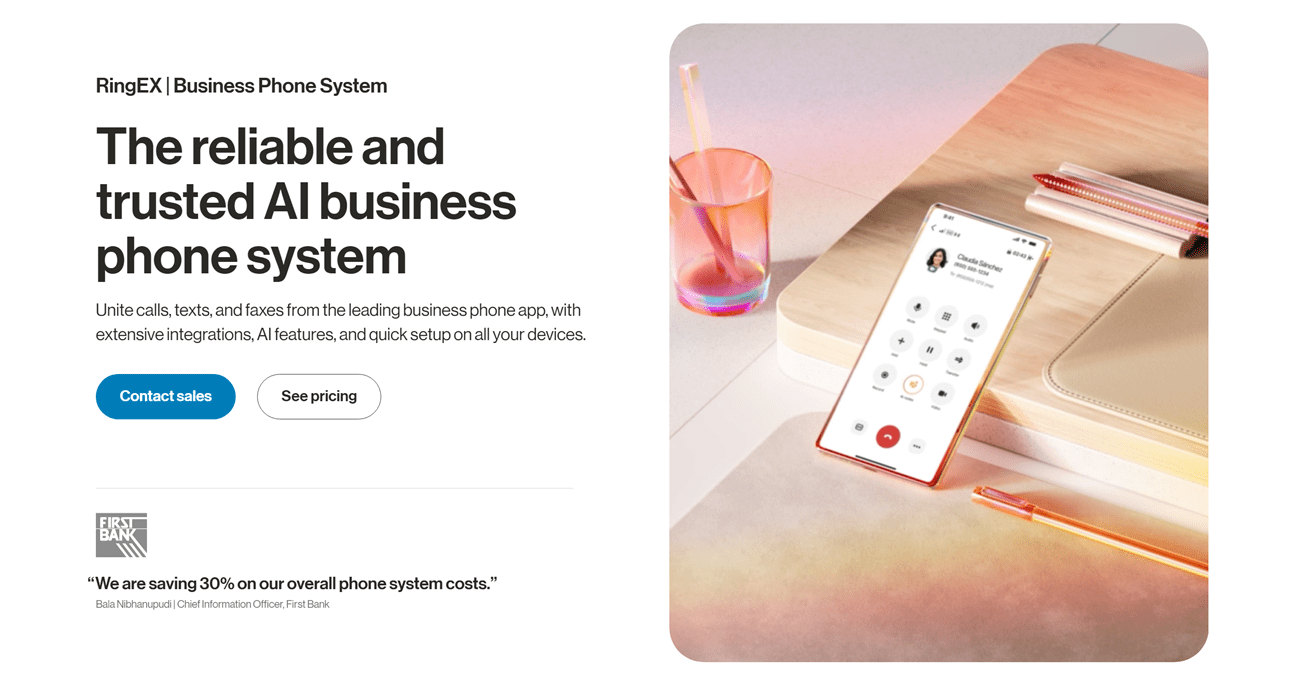 Ringex is a Reliable and Trusted Ai Business Phone System. 