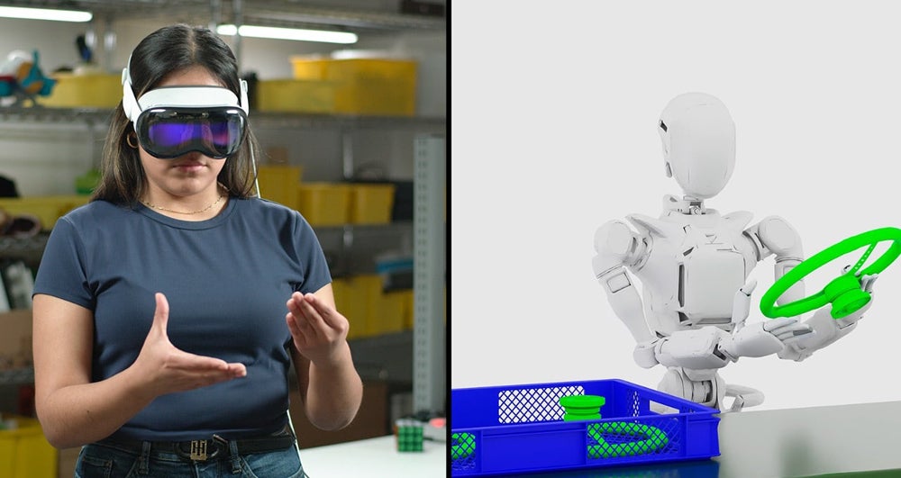Split View of Imitation Capability of Humanoid Robots.
