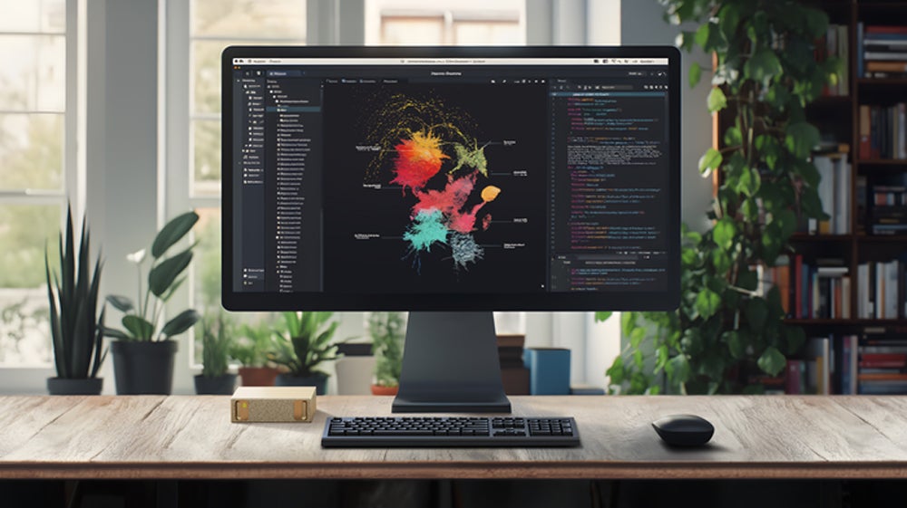 Desktop Monitor Showing Ai Research.