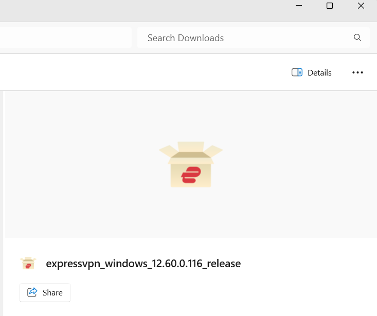 Screenshot for the Installer of Expressvpn.